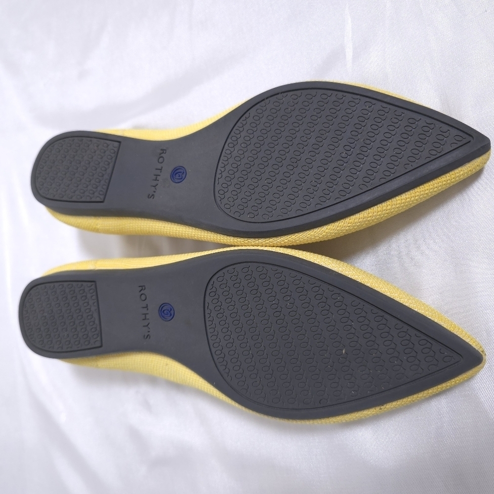 Rothys “Marigold” Yellow Size W7 Pointed Flat - Picture 5 of 7